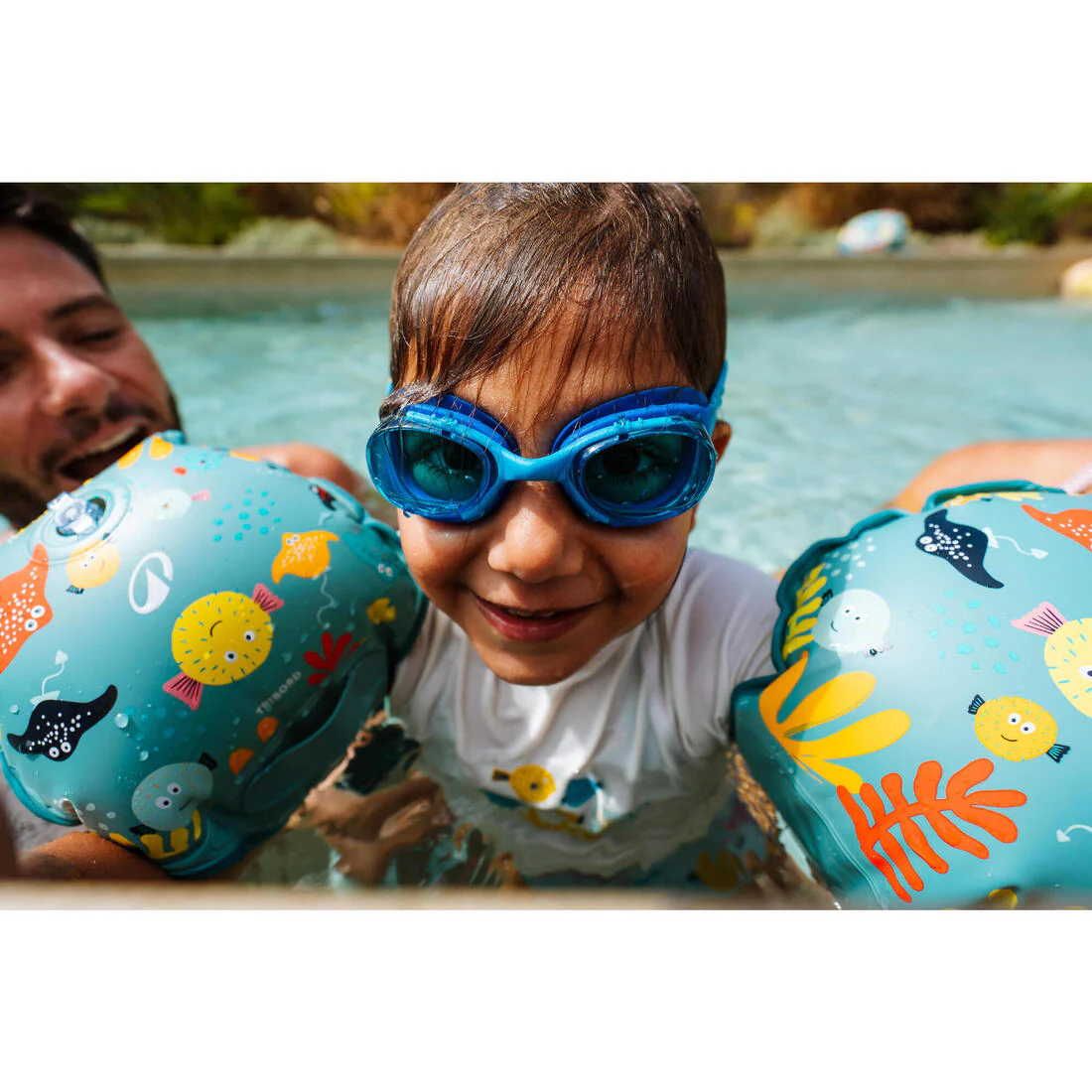 Flotadores de natación evolutivos con estampado floral para niños Tiswim - Image 46