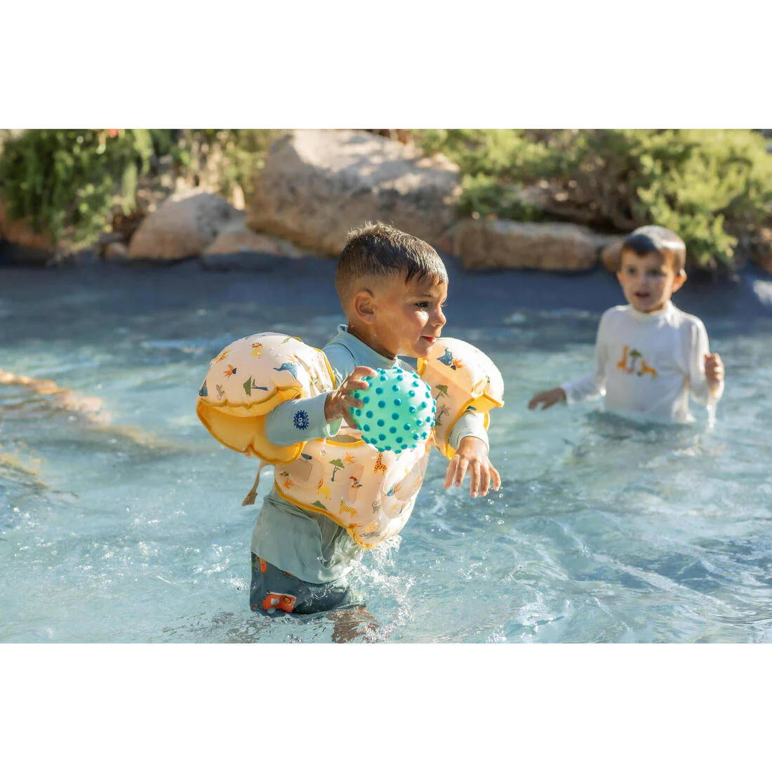 Flotadores de natación evolutivos con estampado floral para niños Tiswim - Image 48