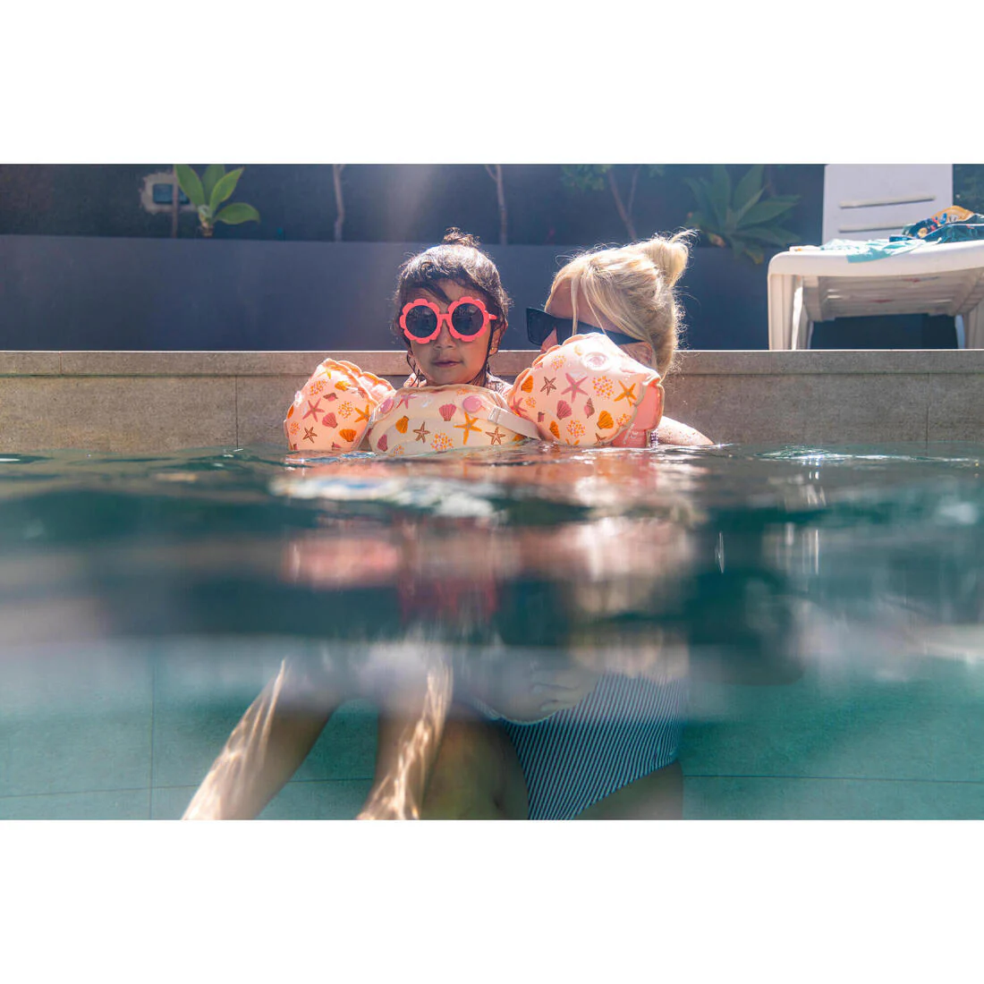 Flotadores de natación evolutivos con estampado floral para niños Tiswim - Image 50