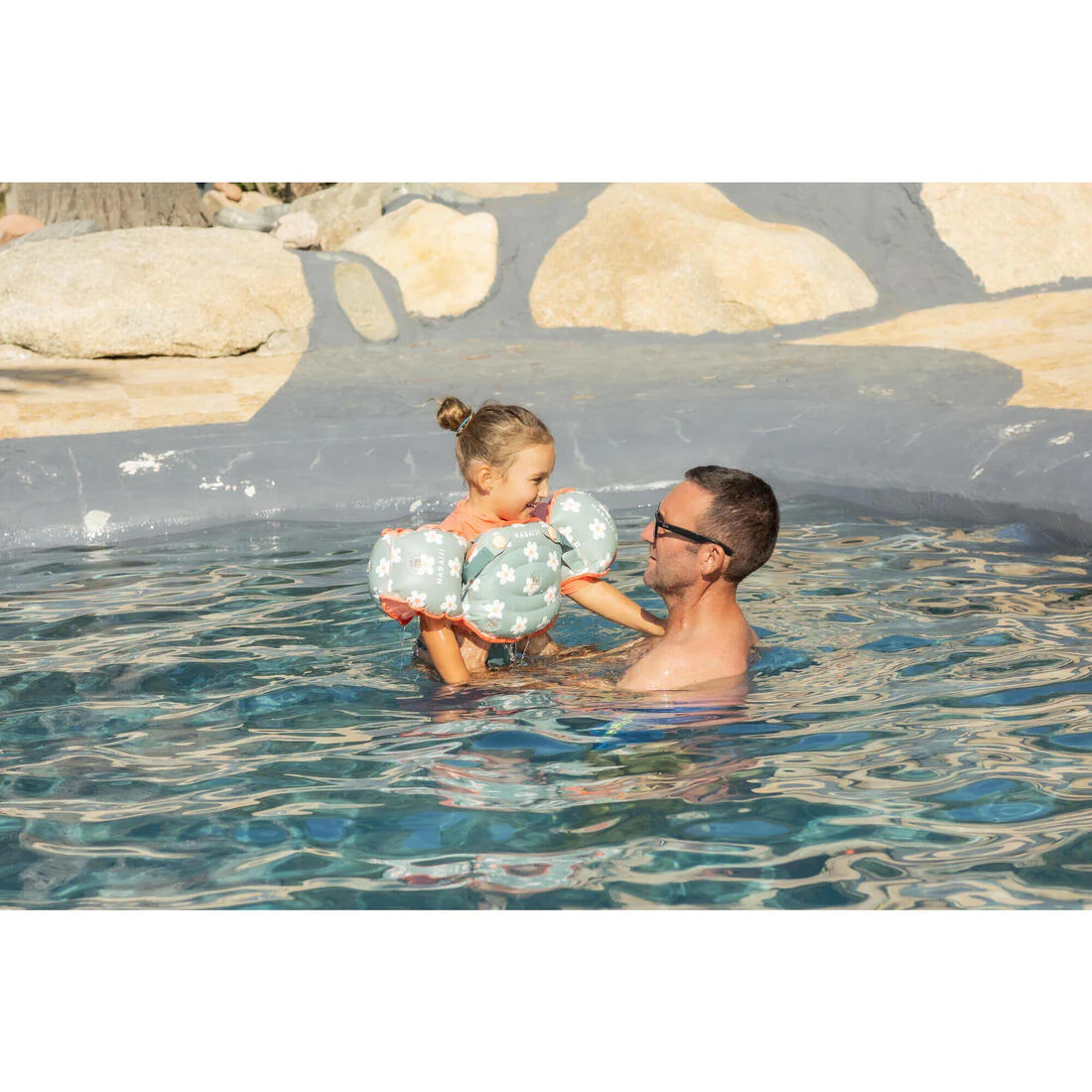 Flotadores de natación evolutivos con estampado floral para niños Tiswim - Image 55