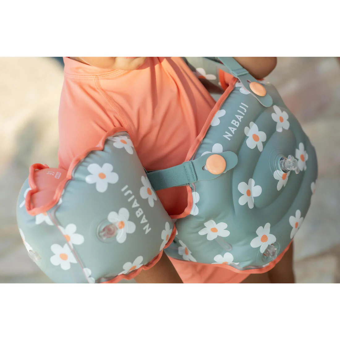 Flotadores de natación evolutivos con estampado floral para niños Tiswim - Image 62