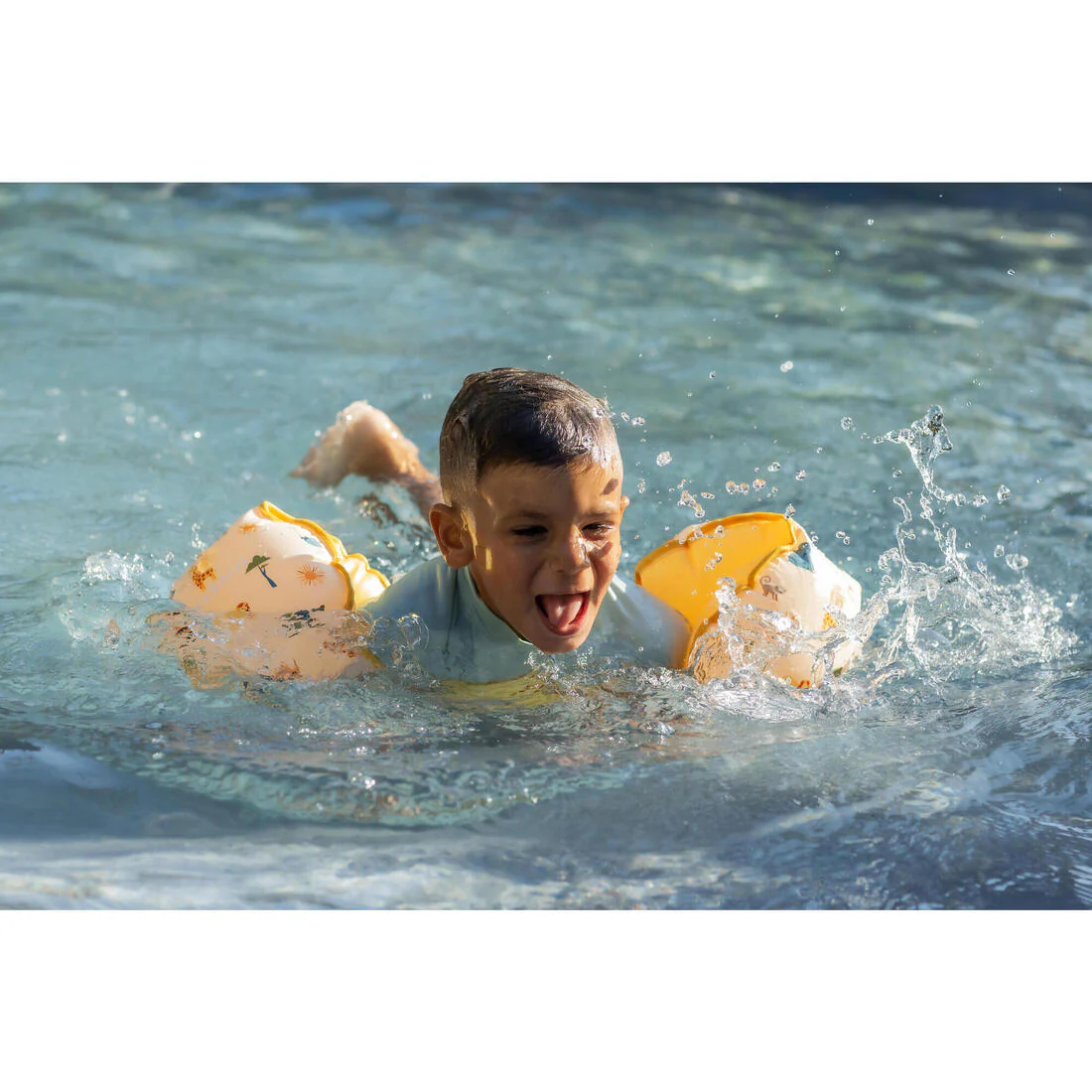 Flotadores de natación evolutivos con estampado floral para niños Tiswim - Image 66
