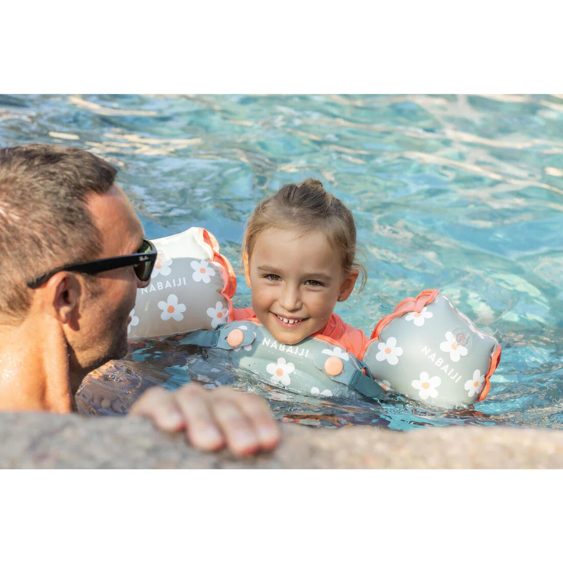 Flotadores de natación evolutivos con estampado floral para niños Tiswim - Image 67