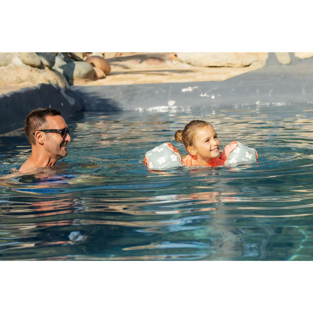 Flotadores de natación evolutivos con estampado floral para niños Tiswim - Image 68