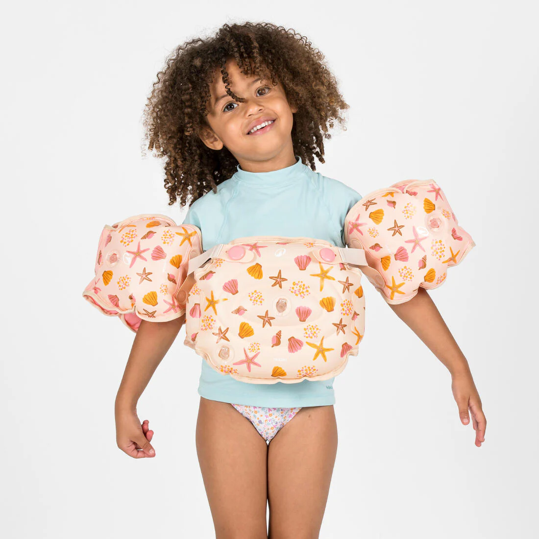 Flotadores de natación evolutivos con estampado floral para niños Tiswim - Image 9