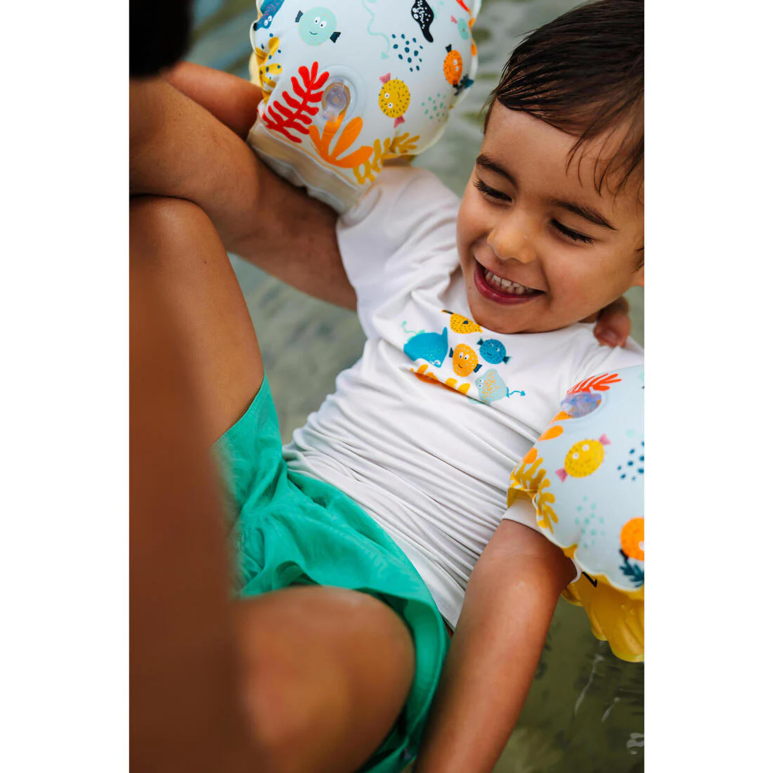 Flotadores de natación rosas con estampado floral para niños de 11 a 30 kg - Image 28