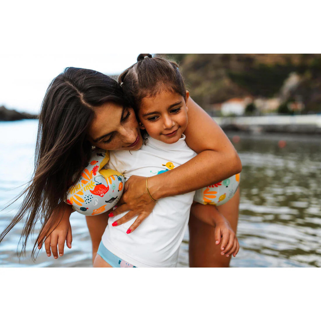 Flotadores de natación rosas con estampado floral para niños de 11 a 30 kg - Image 40