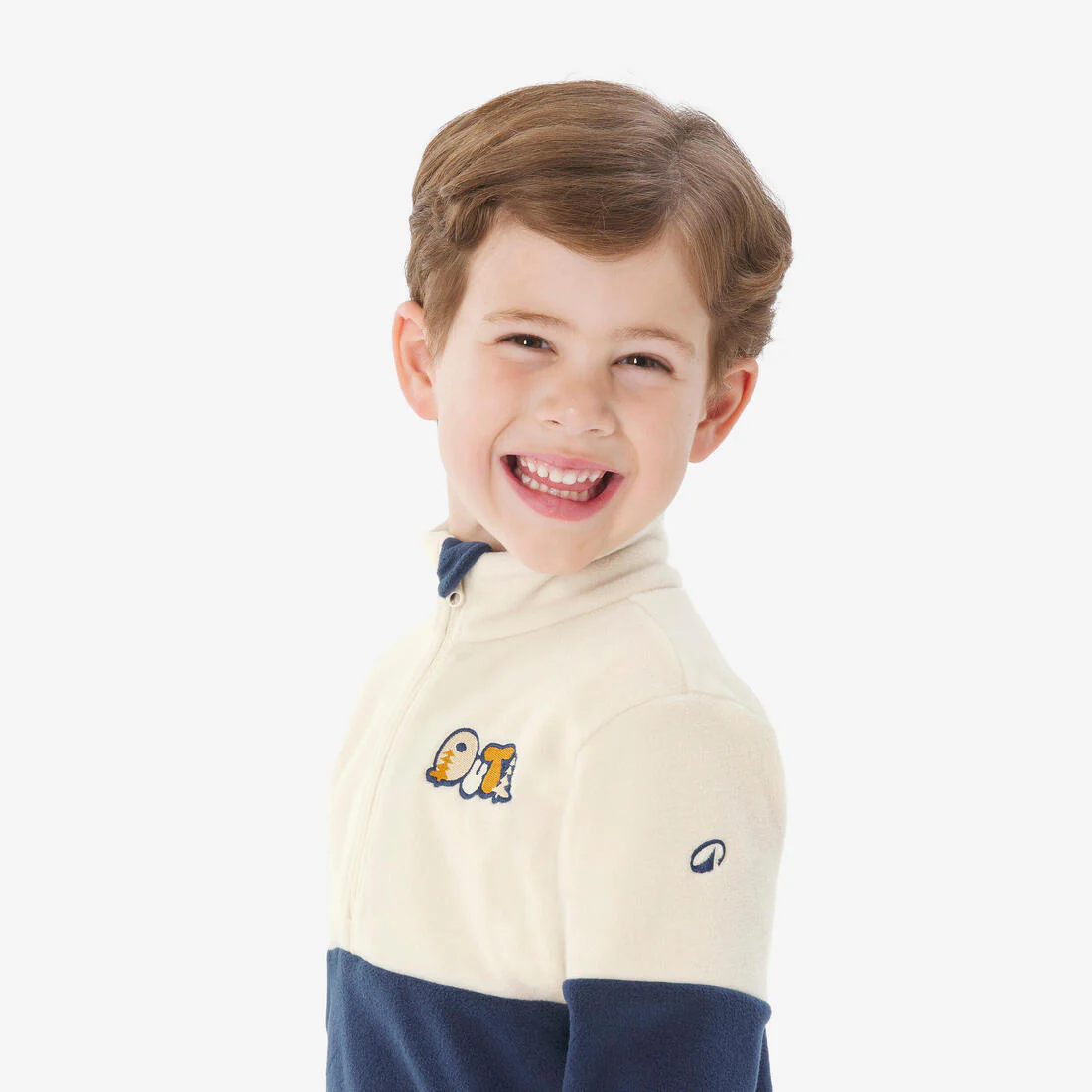 Forro polar de senderismo niños 2-6 años, MH500 1/2 cremallera azul y - Image 10