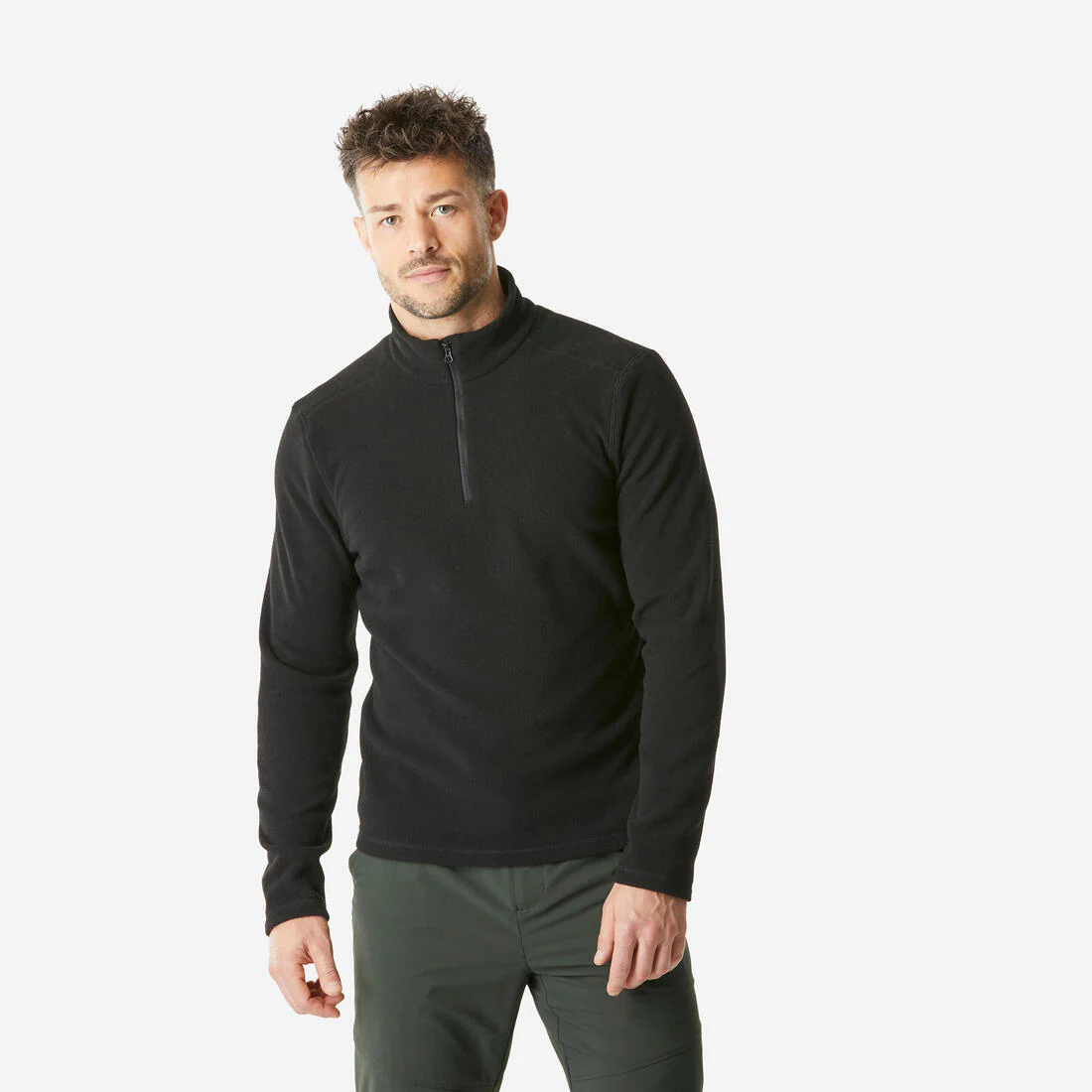 Forro polar senderismo montaña hombre - MH100 1/2 cremallera