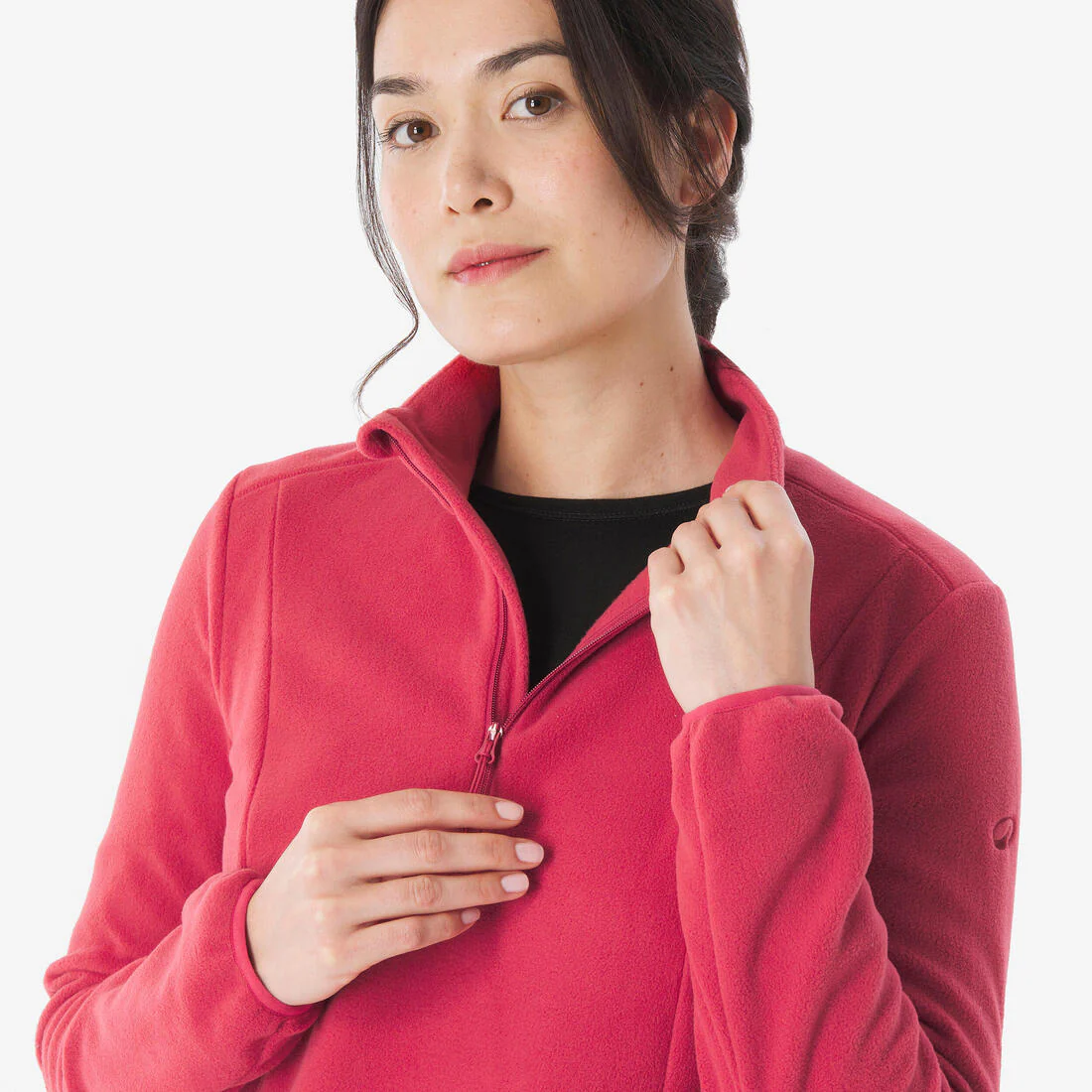 Forro polar senderismo montaña mujer - MH100 1/2 cremallera rosa - Image 6