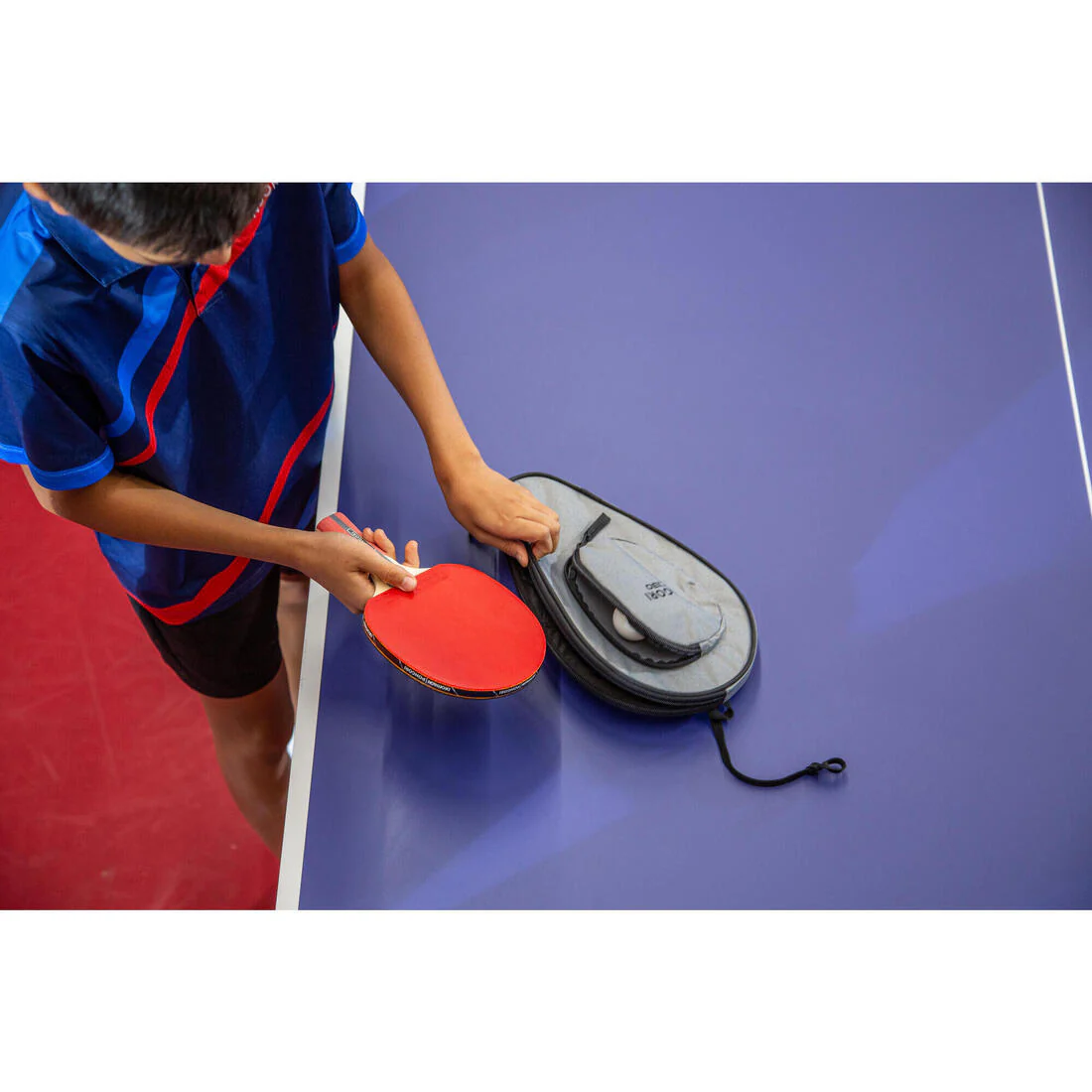 FUNDA DE RAQUETA DE PING PONG TTC 130 GRIS - Image 10