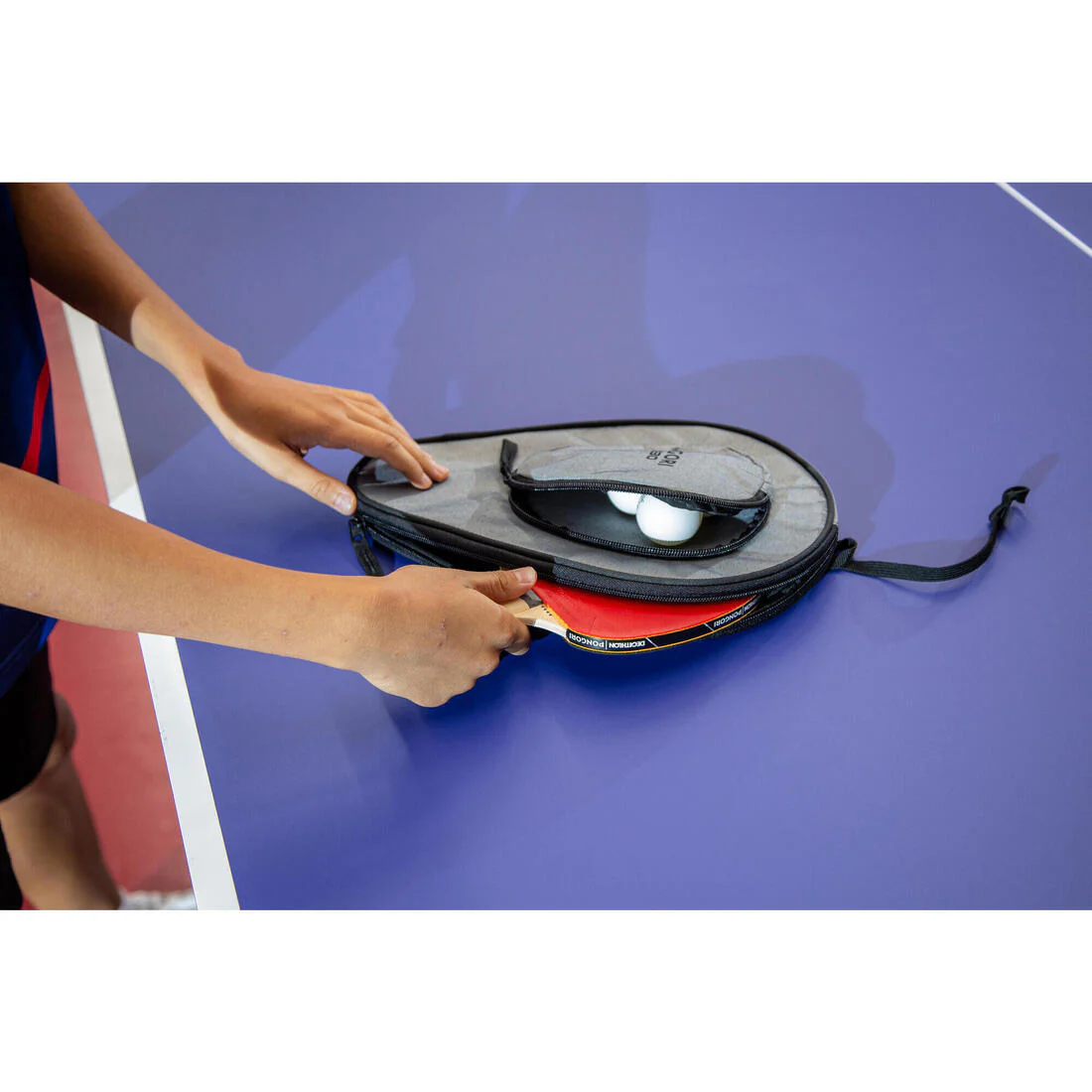 FUNDA DE RAQUETA DE PING PONG TTC 130 GRIS - Image 11