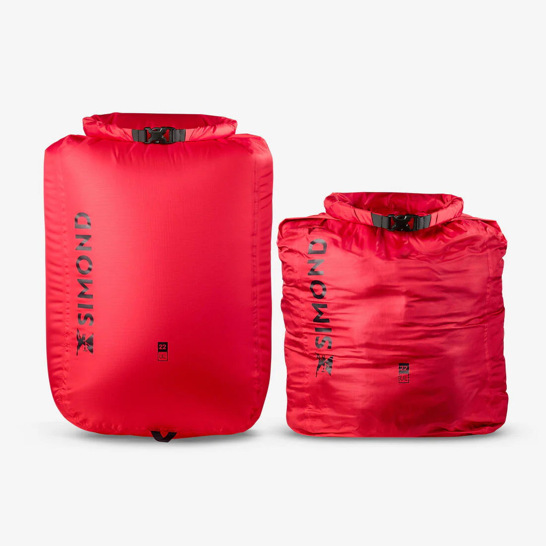 Funda impermeable de trekking ultraligera de 22 litros roja - Image 5