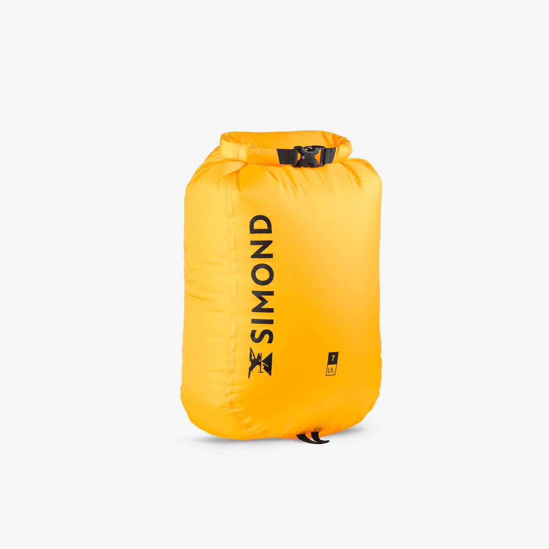 Funda impermeable de trekking ultraligera de 7 litros amarilla