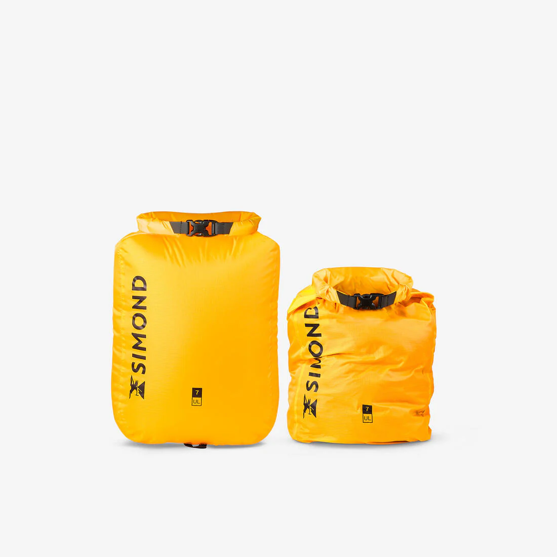 Funda impermeable de trekking ultraligera de 7 litros amarilla - Image 5