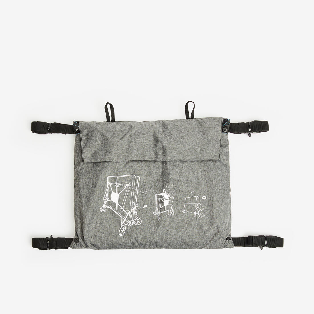 Funda para mesa de ping-pong de tamaño estándar plegada gris PPTC - Image 4