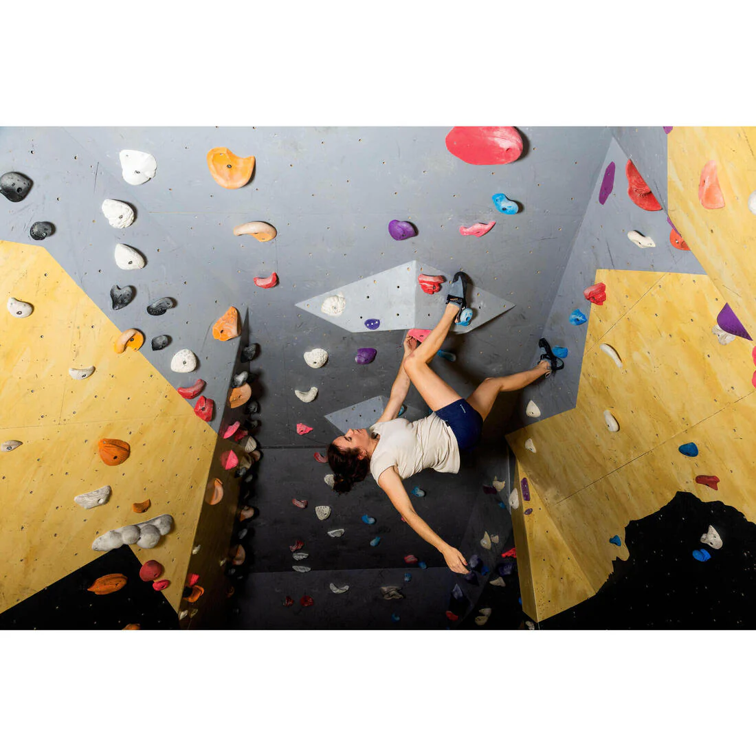 Gatas de escalada técnicas y flexibles grises para mujer Vertika Soft - Image 12