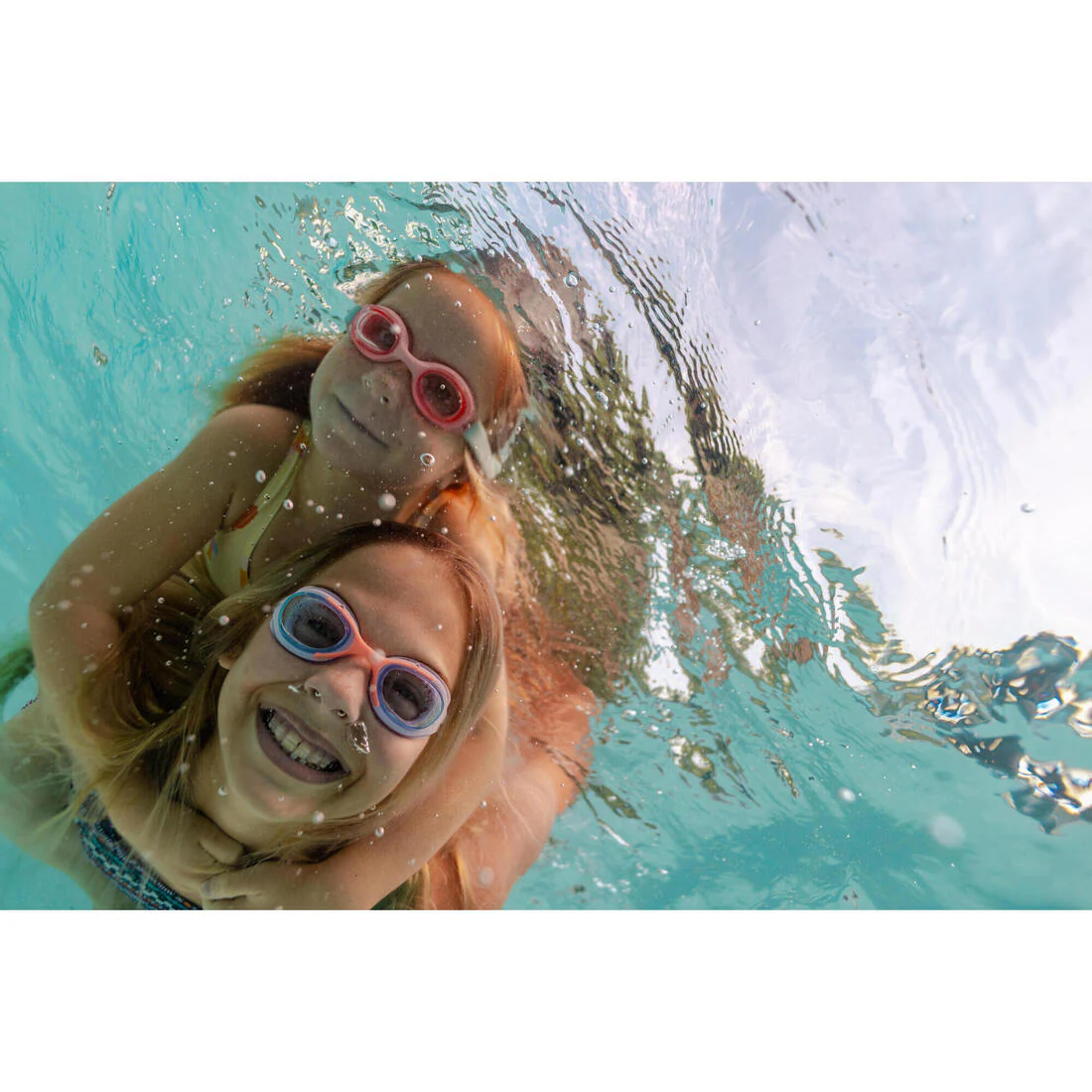 Goggles de natación amarillos con cristales tintados azules Kuwee - Image 12