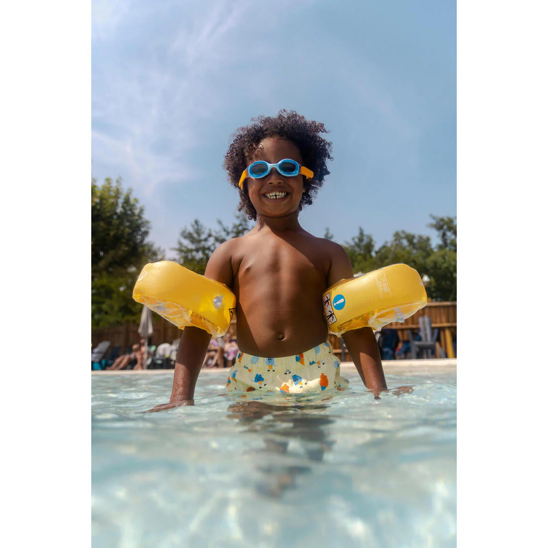 Goggles de natación amarillos con cristales tintados azules Kuwee - Image 27