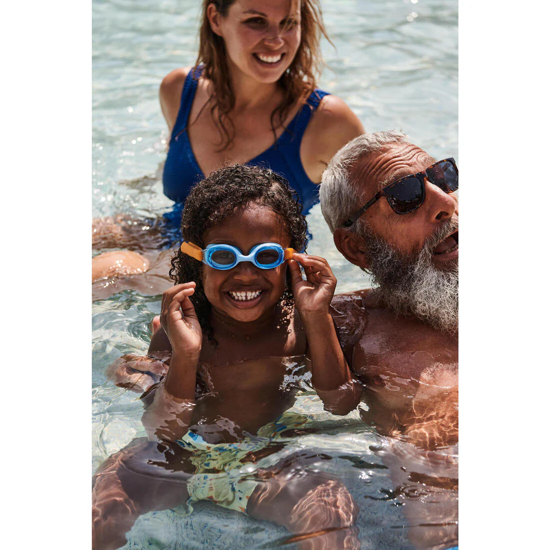 Goggles de natación amarillos con cristales tintados azules Kuwee - Image 28
