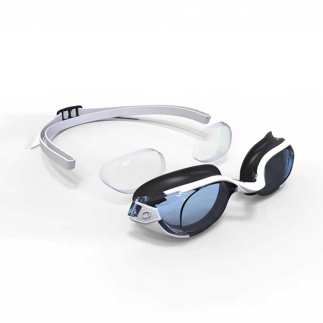 Goggles de natación con cristales ahumados antivaho negros unitalla Bfast
