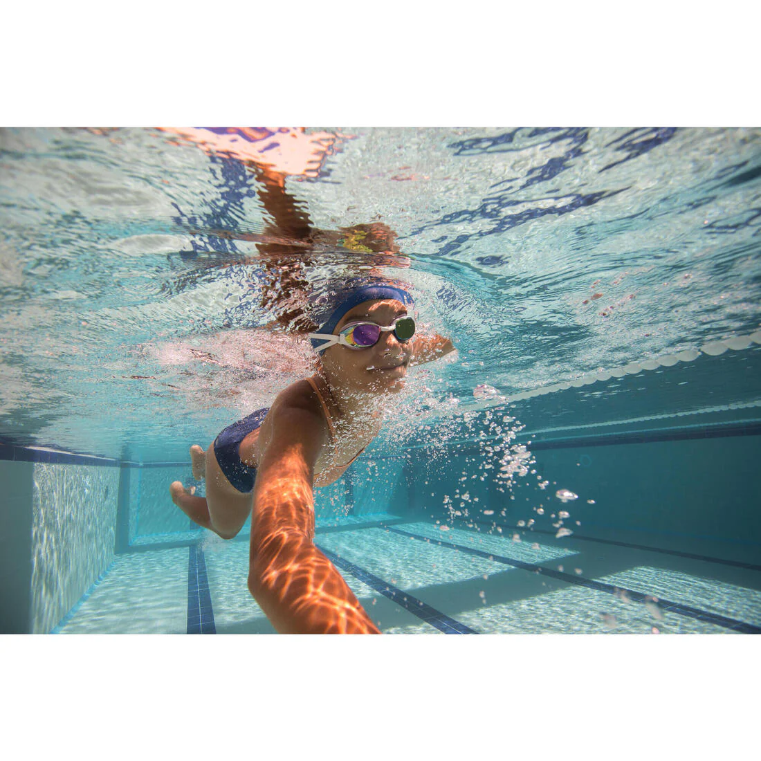 Goggles de natación con cristales ahumados antivaho negros unitalla Bfast - Image 30