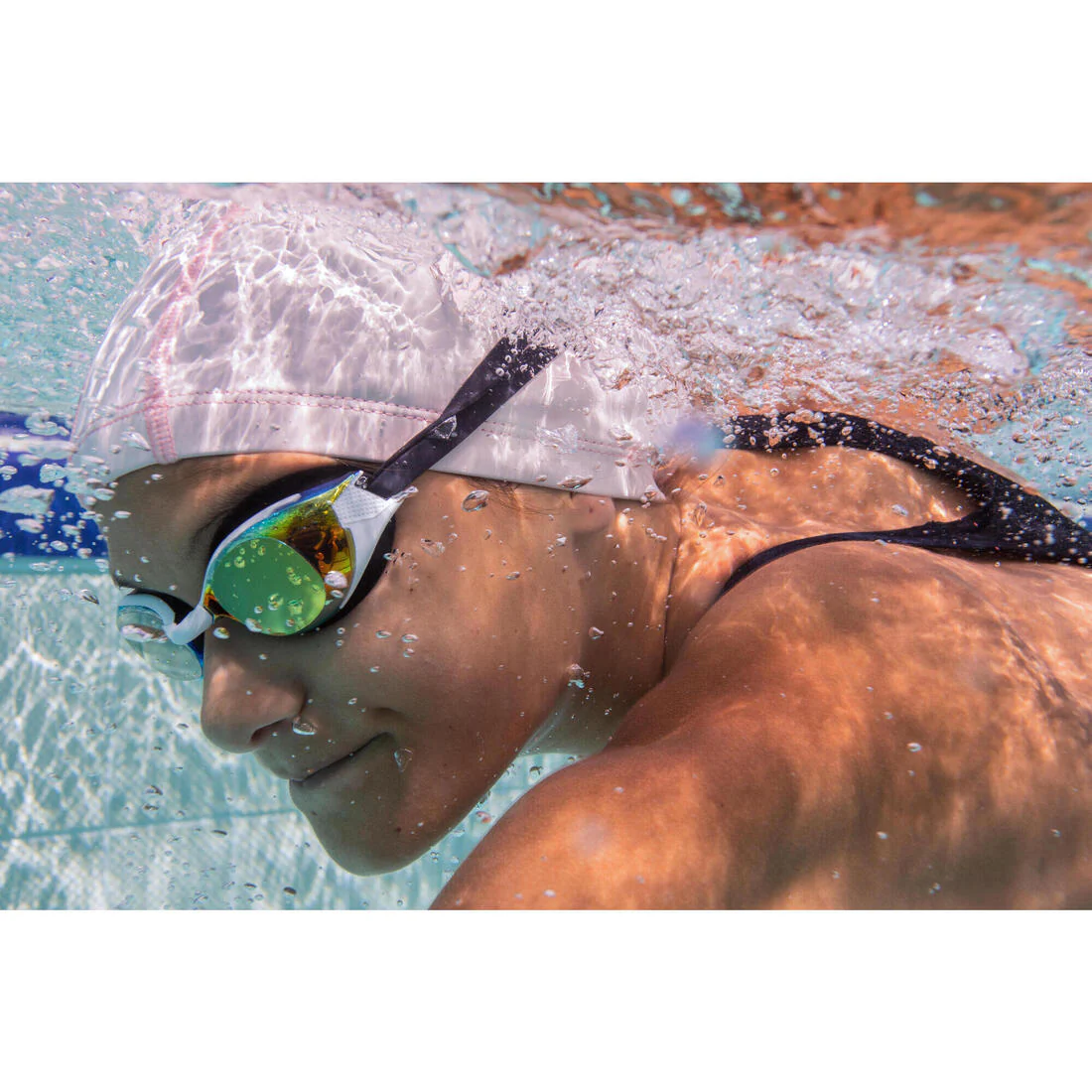 Goggles de natación con cristales ahumados antivaho negros unitalla Bfast - Image 31