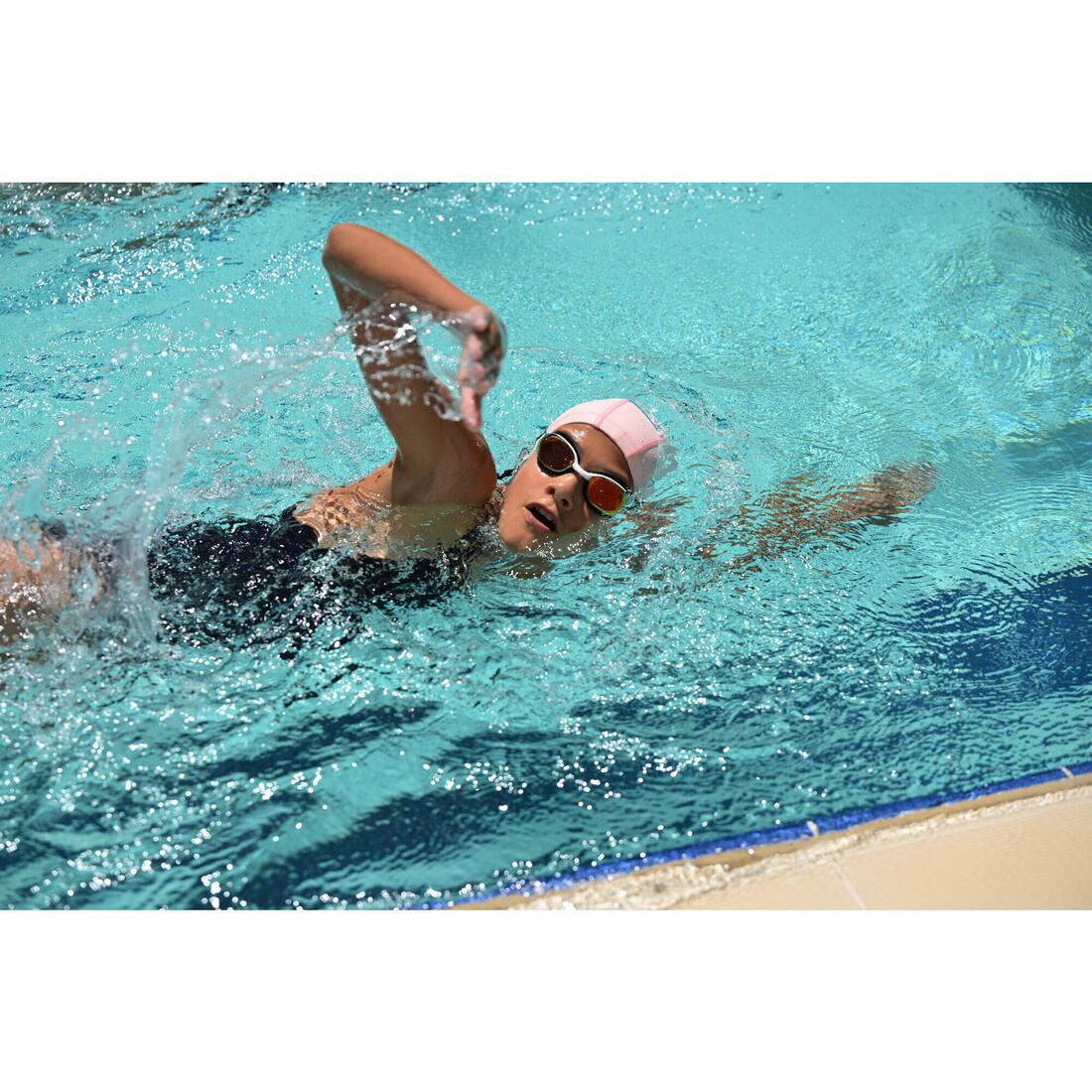 Goggles de natación con cristales ahumados antivaho negros unitalla Bfast - Image 35