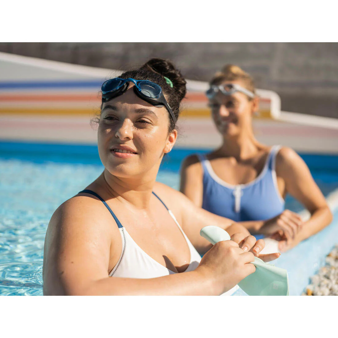 Goggles de natación con cristales claros negro y azul unitalla Xbase - Image 10