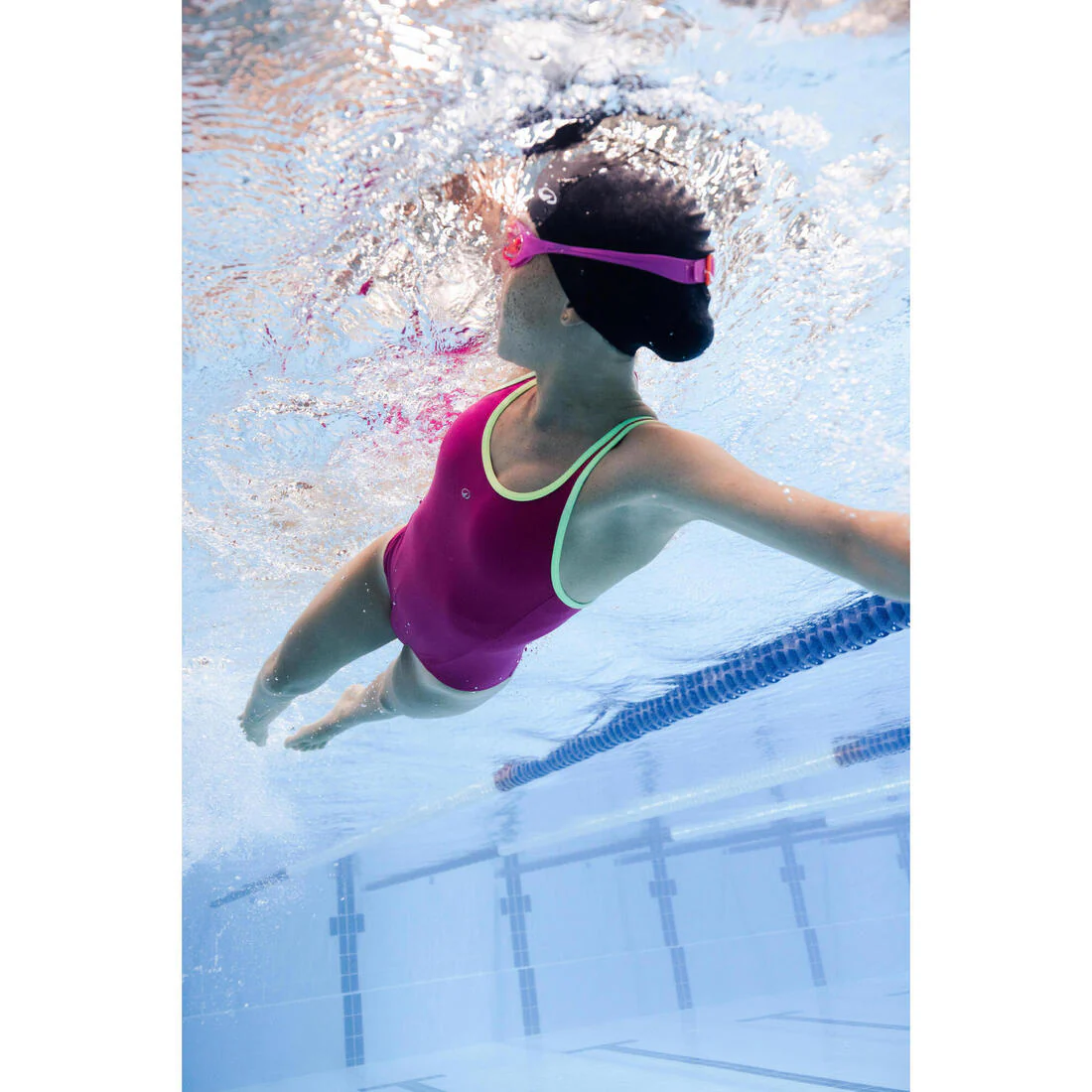 Goggles de natación con cristales claros rosa y para niños Xbase - Image 15