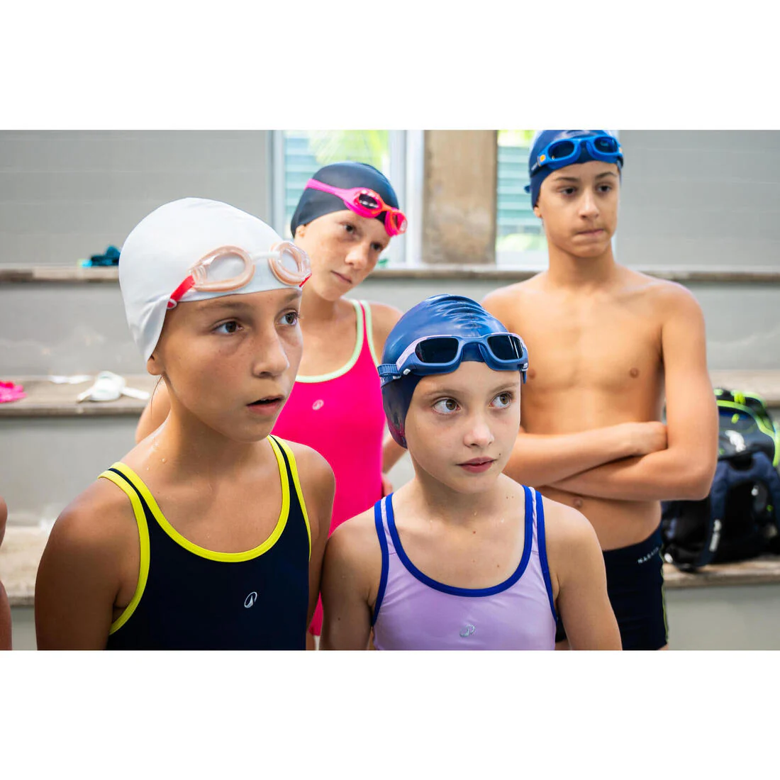 Goggles de natación con cristales claros rosa y para niños Xbase - Image 18