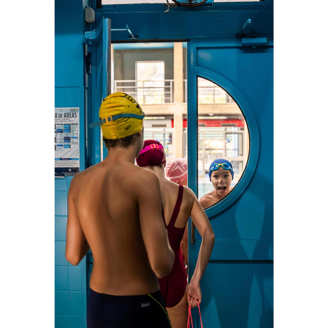 Goggles de natación con cristales claros rosa y para niños Xbase - Image 19