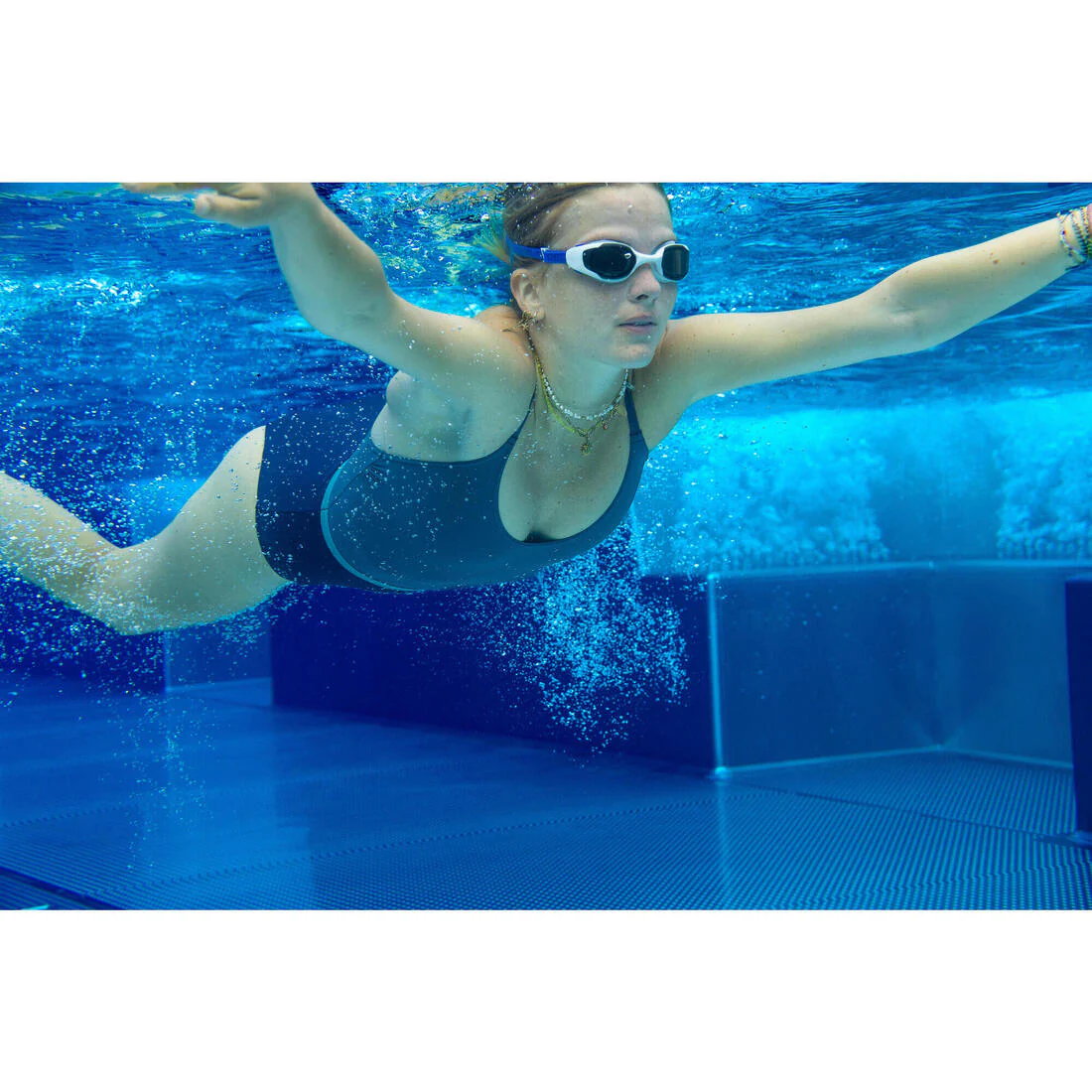 Goggles de natación negros con cristales de espejo naranjas Spirit - Image 24