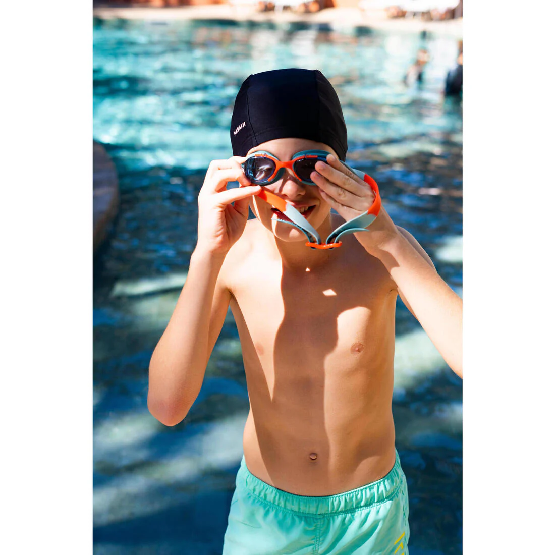 Goggles de natación rosa con azul con cristales tintados azules para niños Xbase - Image 17