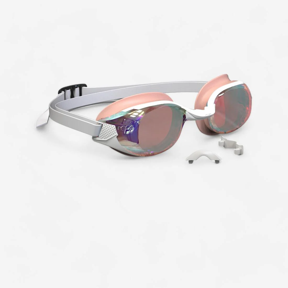 Goggles Natación Bfit Negro Blanco Cristales Ahumados