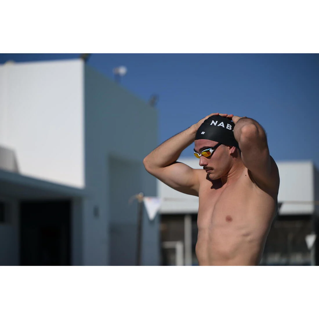 Goggles Natación Bfit Negro Blanco Cristales Ahumados - Image 24