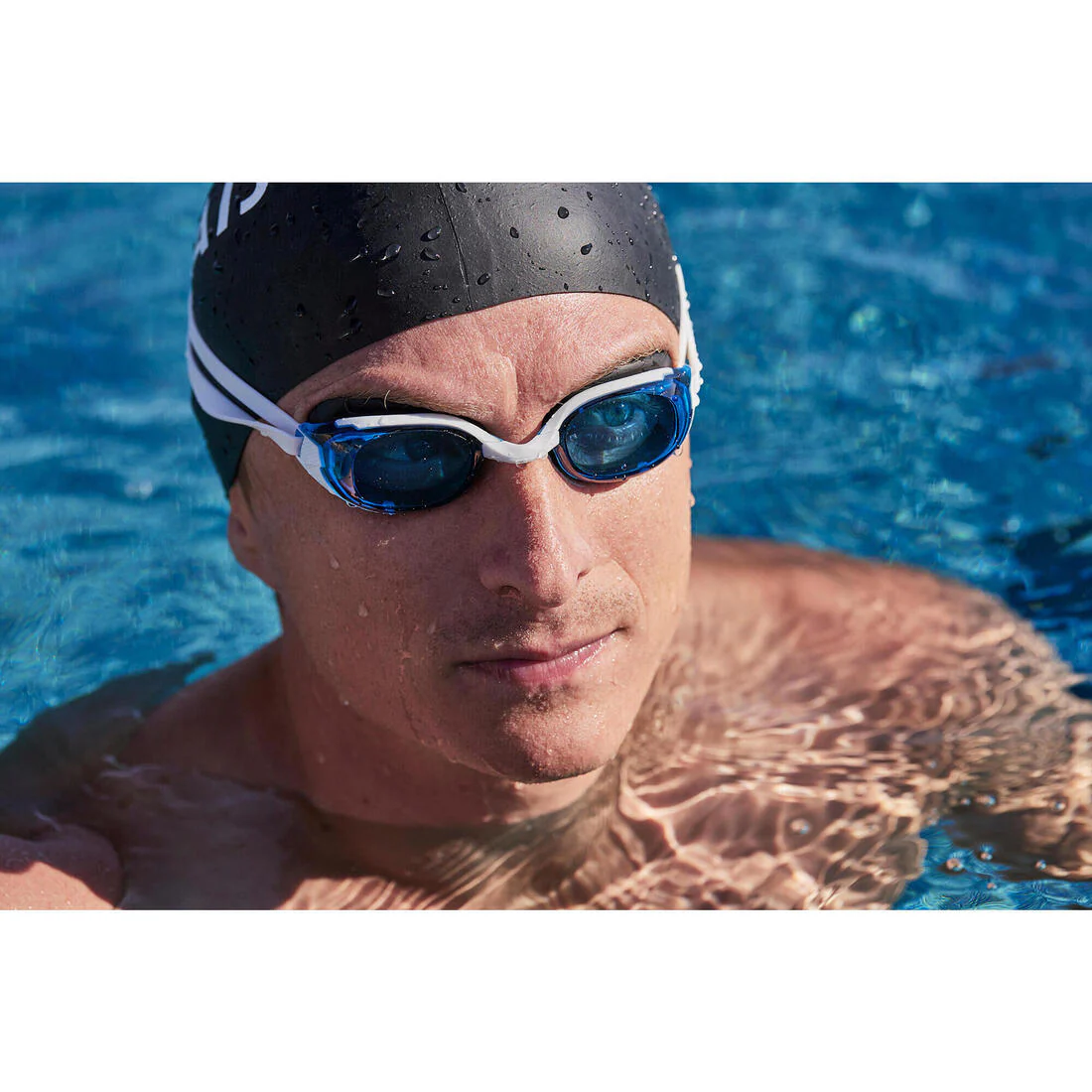 Goggles Natación Bfit Negro Blanco Cristales Ahumados - Image 25
