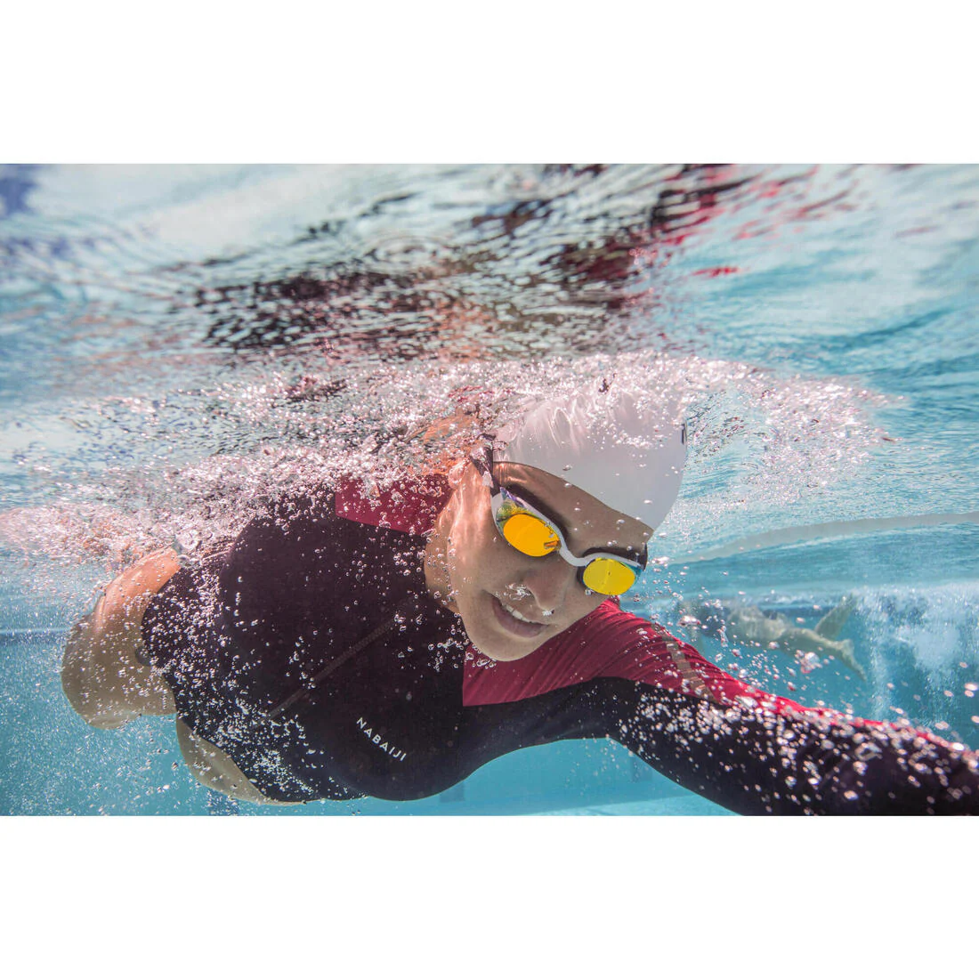 Goggles Natación Bfit Negro Blanco Cristales Ahumados - Image 26