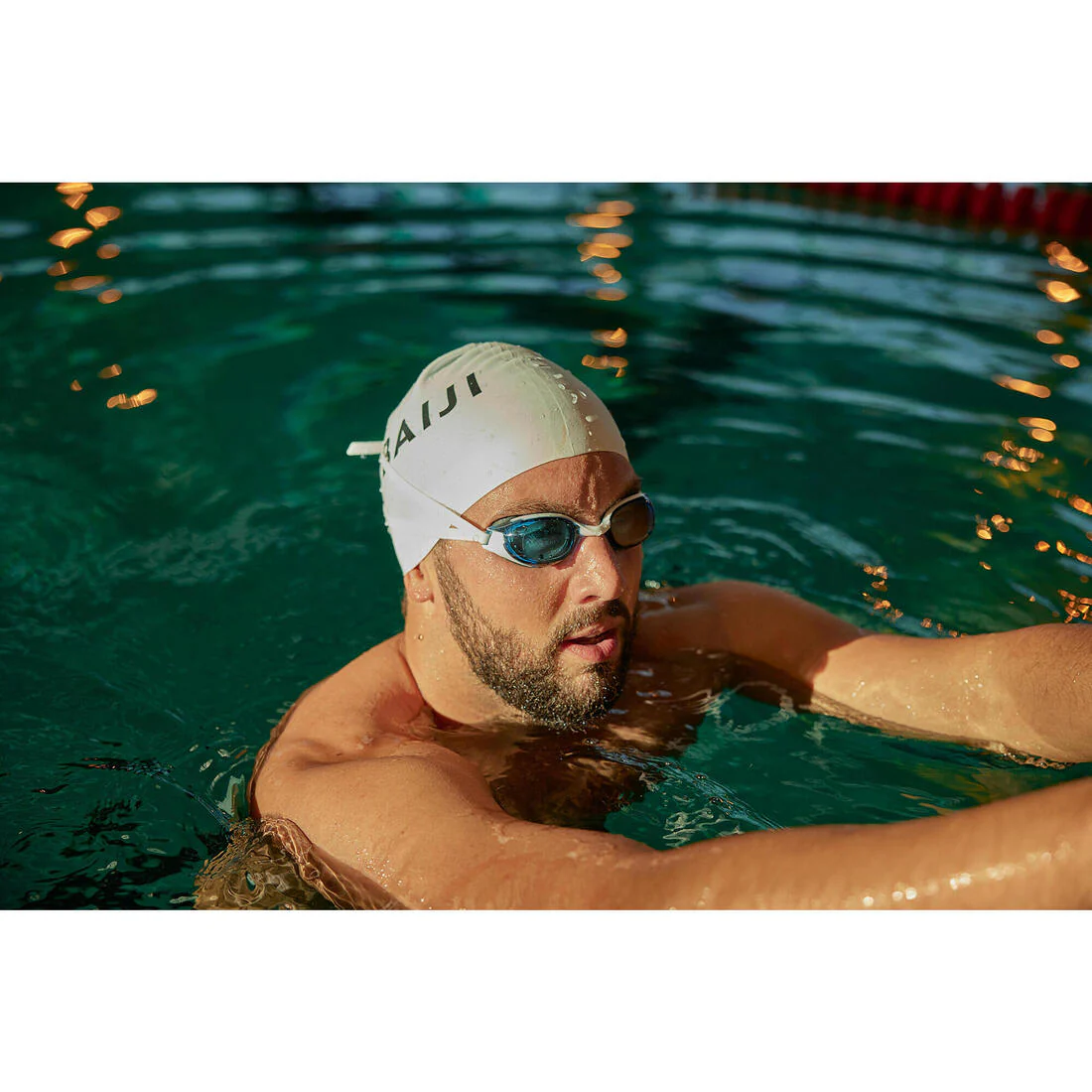 Goggles Natación Bfit Negro Blanco Cristales Ahumados - Image 30