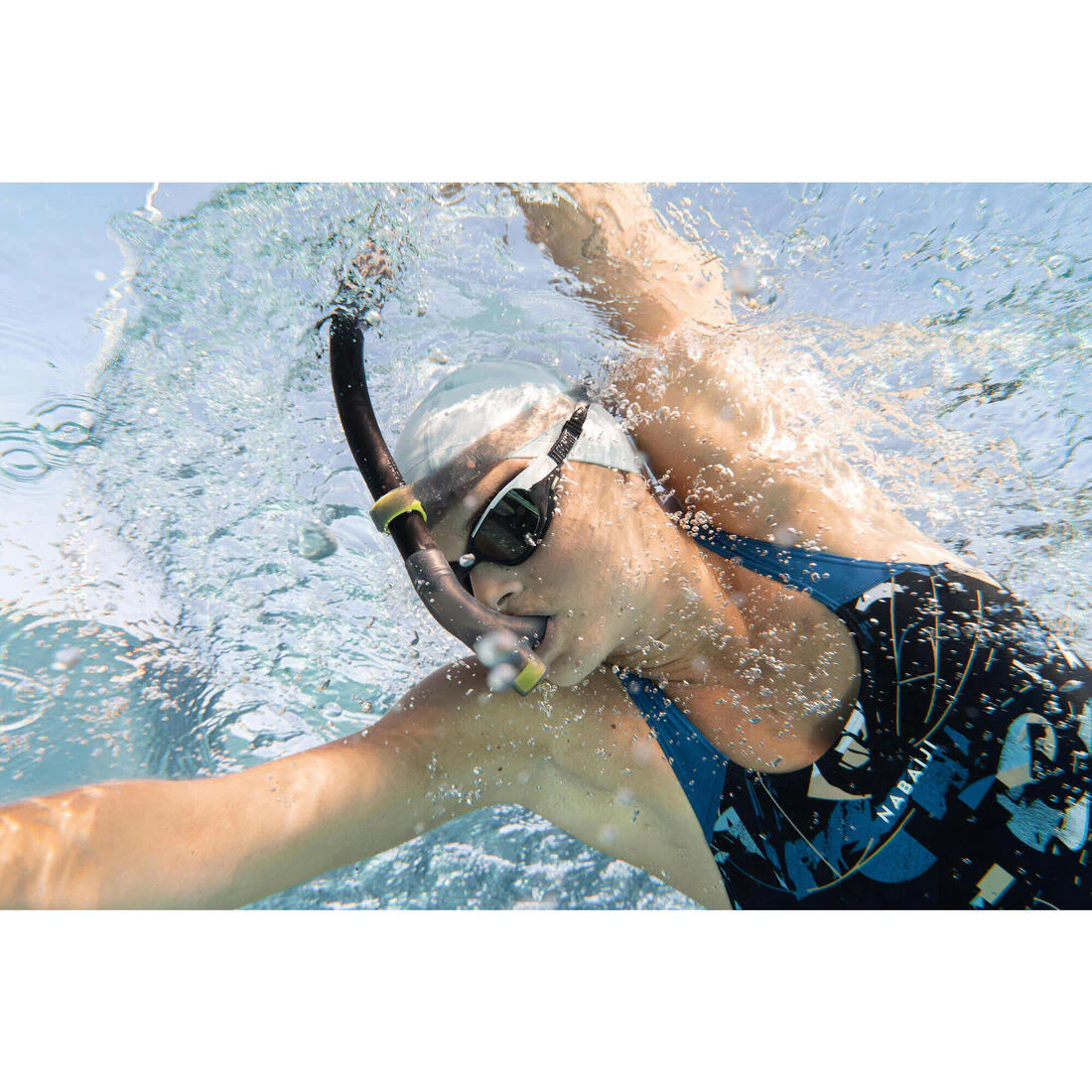 Googles Natación Spirit Negro Beige Blanco Cristales Espejo Talla Grande - Image 11