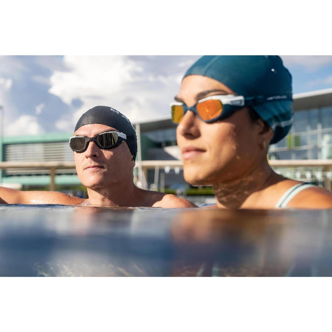 Googles Natación Spirit Negro Beige Blanco Cristales Espejo Talla Grande - Image 15