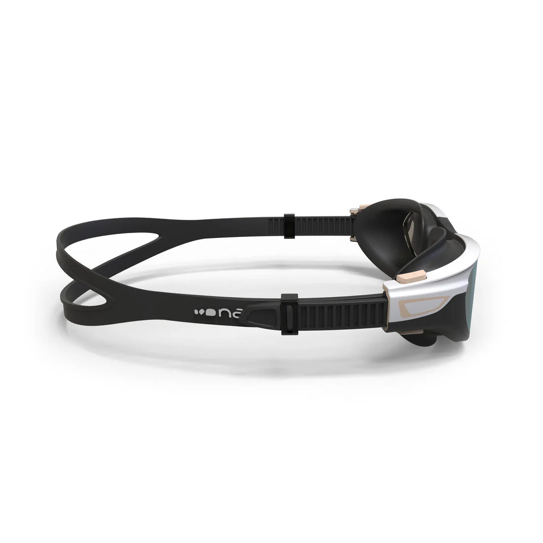 Googles Natación Spirit Negro Beige Blanco Cristales Espejo Talla Grande - Image 2