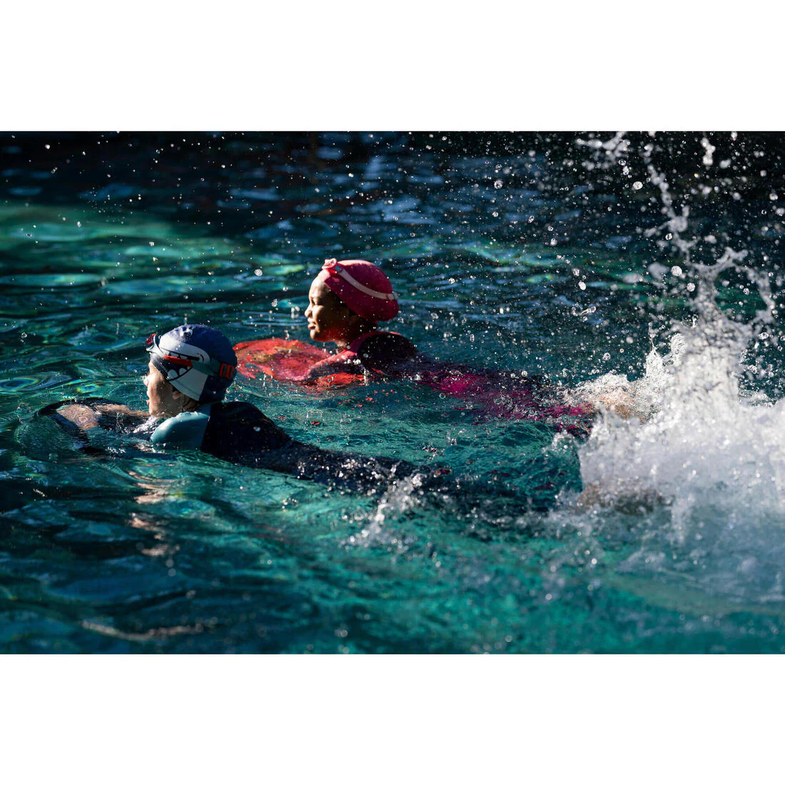 Gorra de natación de punto y tela lisa talla CH - Image 13