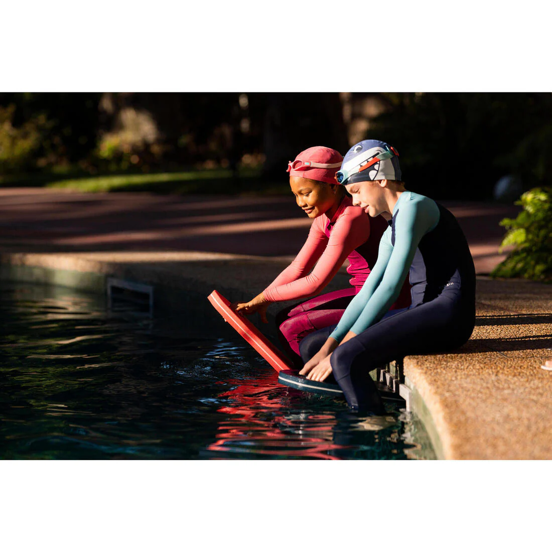 Gorra de natación de punto y tela lisa talla CH - Image 9