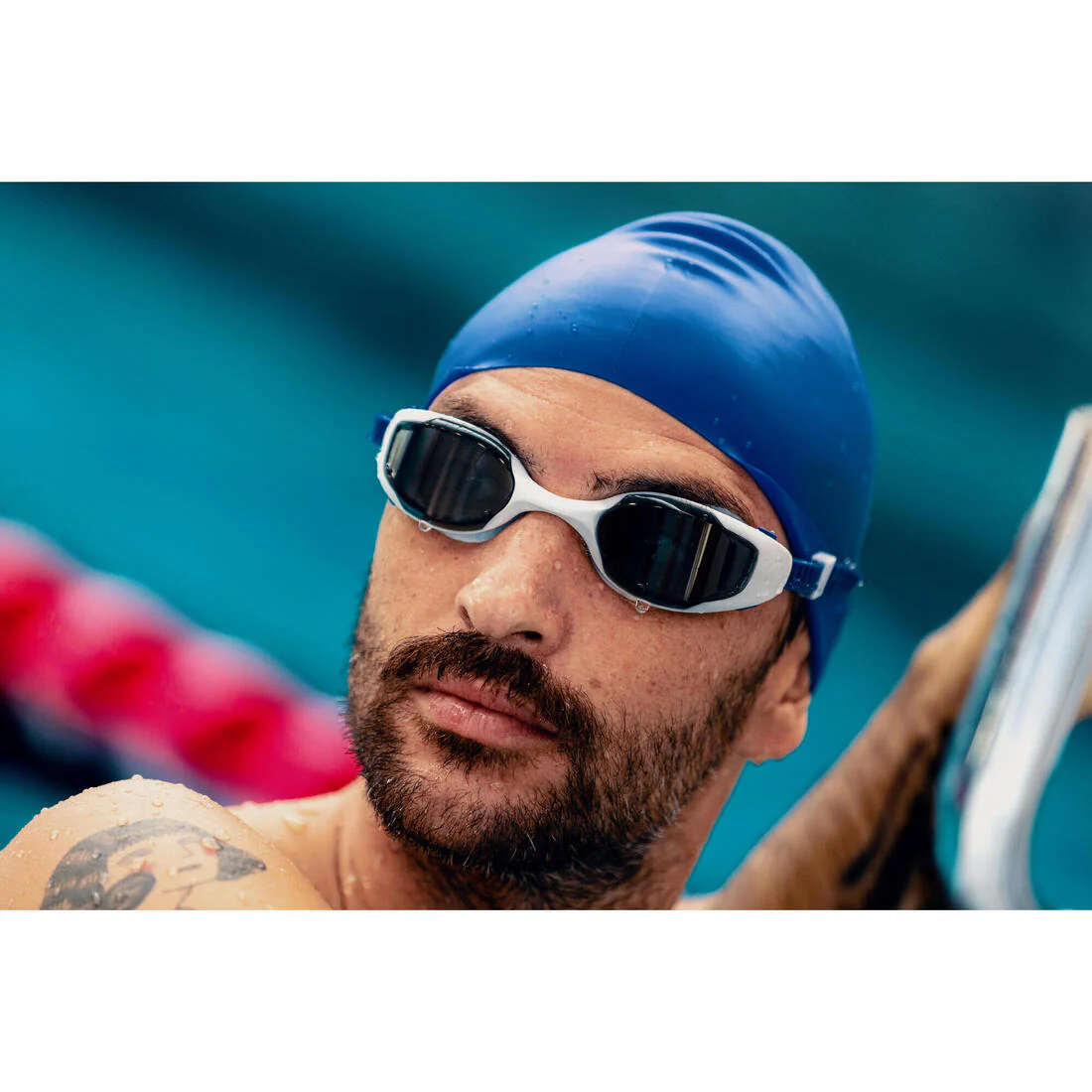 Gorra de natación de silicón negra - Image 32