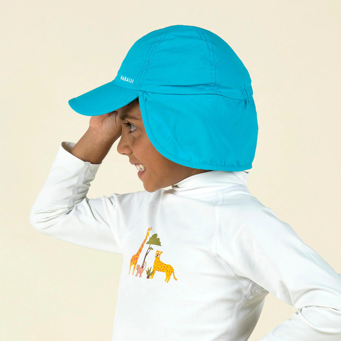 Gorra de natación para bebé anti-UV azul - Image 7