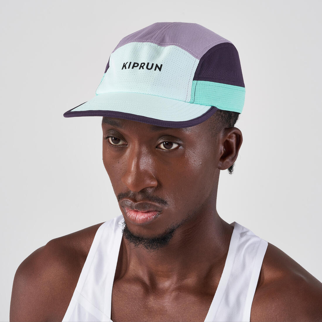 Gorra de running turquesa con violeta unisex Kiprun - Image 14