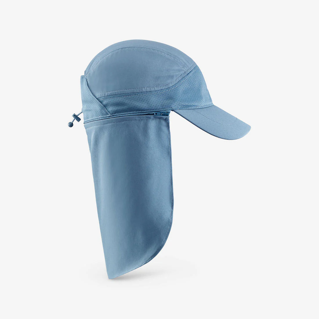 Gorra de senderismo de nuca larga azul para niños de 7 a 15 años MH900