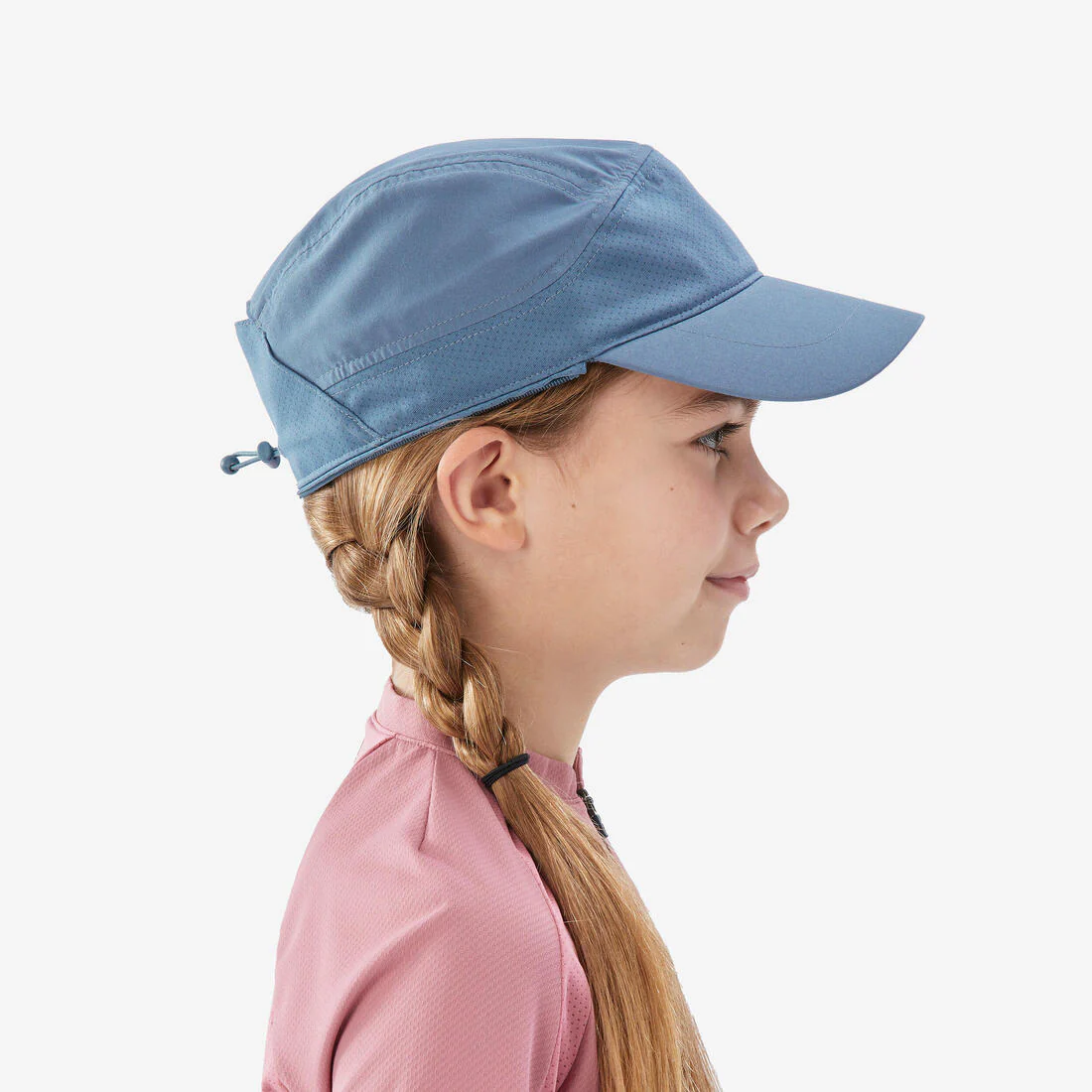 Gorra de senderismo de nuca larga azul para niños de 7 a 15 años MH900 - Image 7