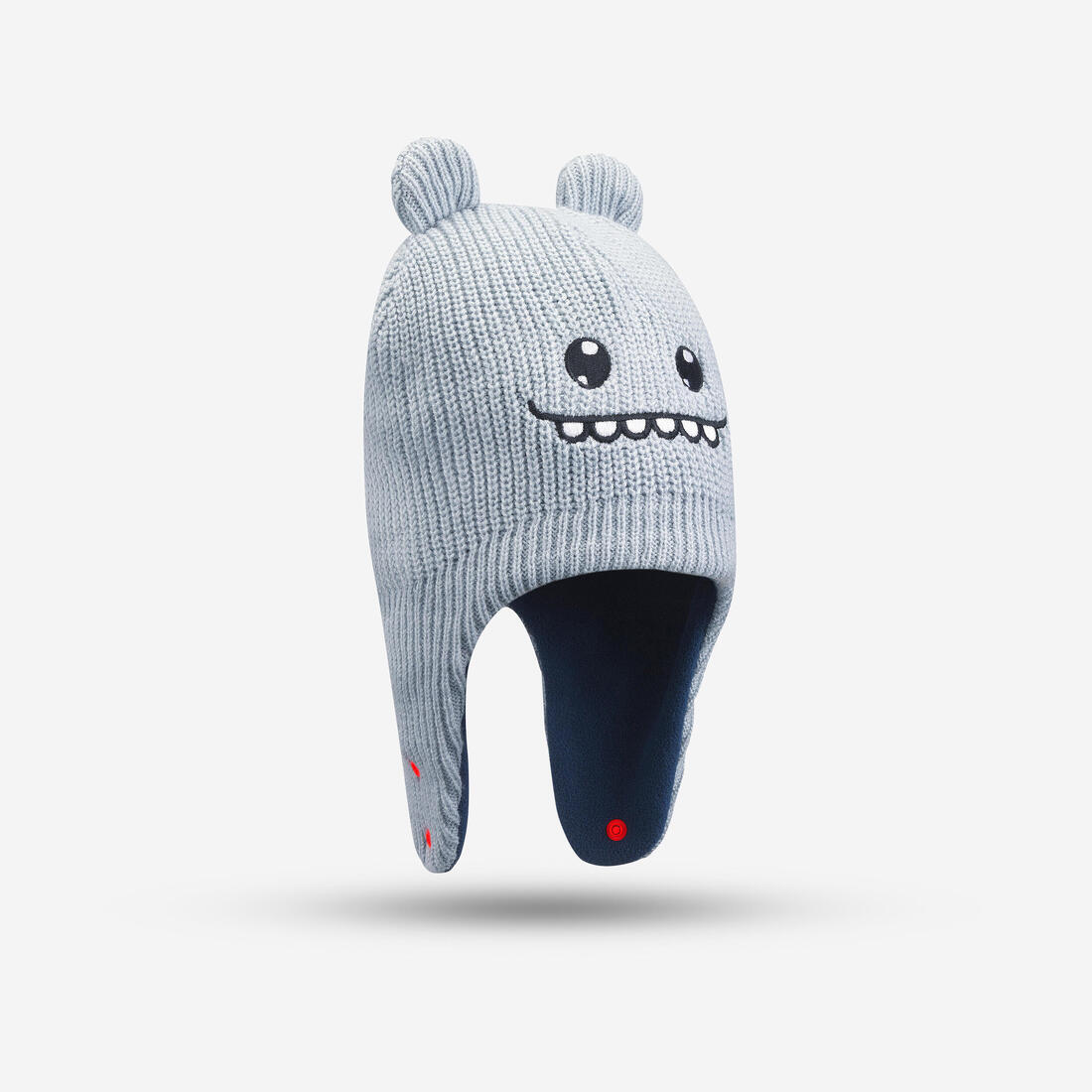 Gorro bebé de esquí/trineo - WARM gris y azul